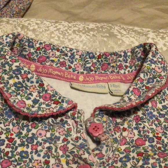 Jojo Maman Bebe Adorable Floral Tee Top - Picture 5 of 5